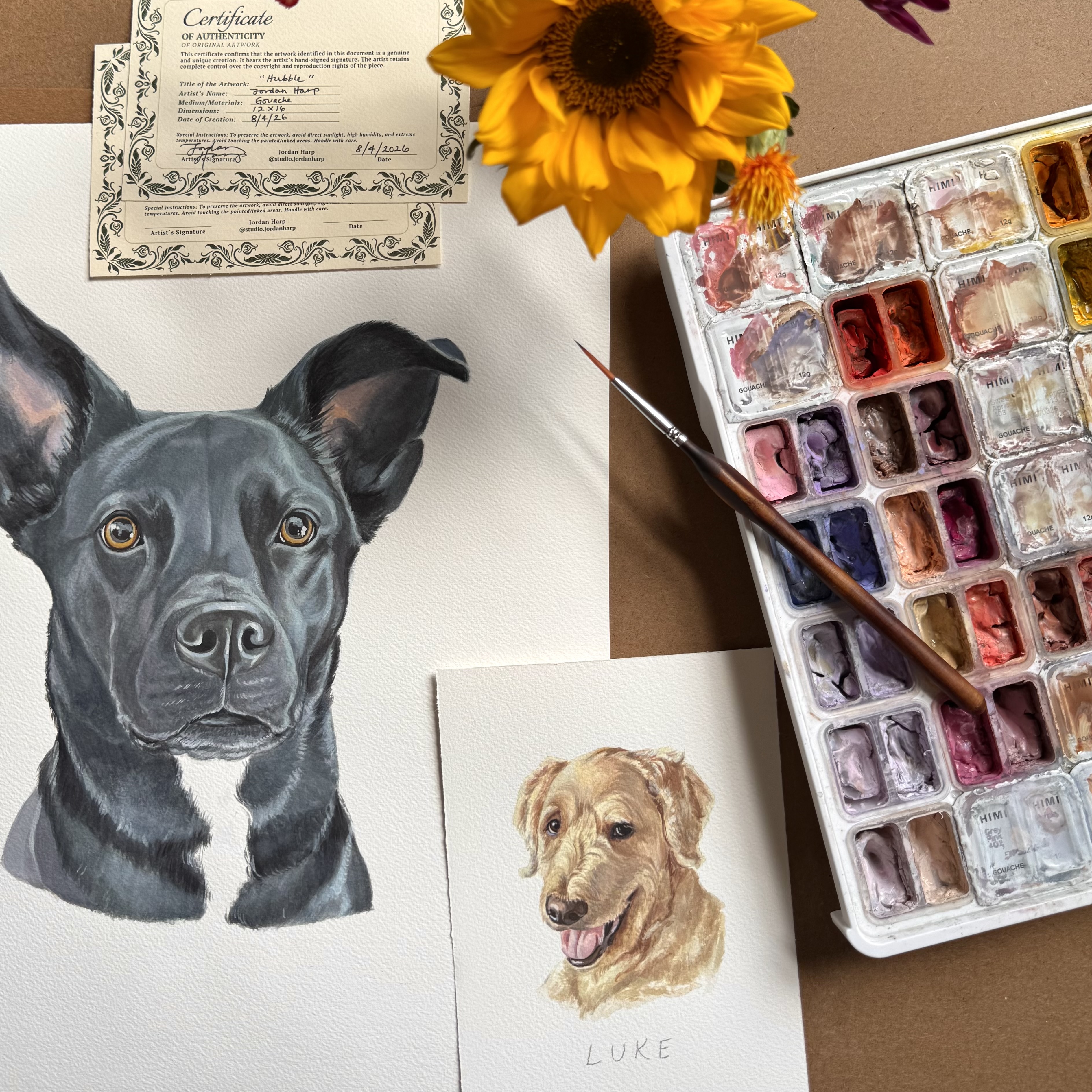 Gouache Pet Portrait